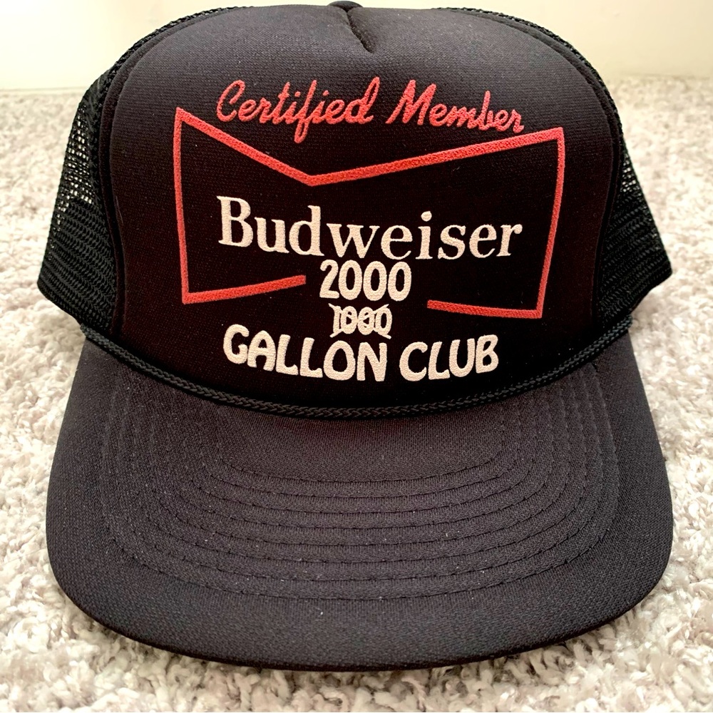 Vintage Budweiser Gallon Club Trucker Hat
